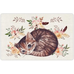 VINILIKO, Waterproof Pet Bowl Mat Sweet Cat 48 x 75 cm VINILIKO, Waterproof Pet Bowl Mat Sweet Cat 48 x 75 cm