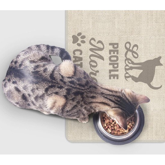 VINILIKO, Waterproof Pet Bowl Mat for Fewer People More Cats 48 x 75 cm VINILIKO, Waterproof Pet Bowl Mat for Fewer People More Cats 48 x 75 cm