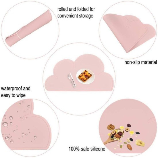 VINPAM Creative Cute Pet Silicone Pet Placemat Feeding Mat Cat Bowl Dog Bowl Non-Slip Waterproof Mat Pet Dining Mat 48 x 27 cm, Pink (Pink) VINPAM Creative Cute Pet Silicone Pet Placemat Feeding Mat Cat Bowl Dog Bowl Non-Slip Waterproof Mat Pet Dining Mat 48 x 27 cm, Pink (Pink)