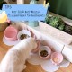 VINPAM Creative Cute Pet Silicone Pet Placemat Feeding Mat Cat Bowl Dog Bowl Non-Slip Waterproof Mat Pet Dining Mat 48 x 27 cm, Pink (Pink)