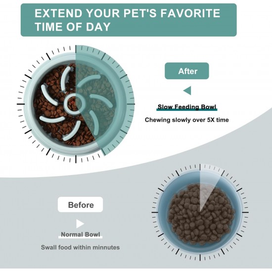 Vinabo Anti-sling dog bowl, anti-slinging bowl, dogs and cats, promotes a healthy diet and slow digestion, suitable for small/medium/large pets Vinabo Anti-sling dog bowl, anti-slinging bowl, dogs and cats, promotes a healthy diet and slow digestion, suitable for small/medium/large pets