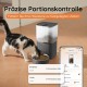 WOPET Automatic Cat Food Dispenser, 4L WiFi Cat Feeder with App Control for Slow Feeding, 10 Second Voice Recording, 1-10 Meals a Day for Cats and Dogs, Black