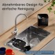 WOPET Automatic Cat Food Dispenser, 4L WiFi Cat Feeder with App Control for Slow Feeding, 10 Second Voice Recording, 1-10 Meals a Day for Cats and Dogs, Black
