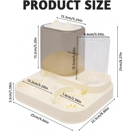 WSAMJIN Automatic Cat Food and Water Dispenser Set, 2-in-1 Gravity Cat Feeder, 1.5 L Water Dispenser and Automatic Feeder Large Cat Feeder for Small Dogs, Puppies, Cats (White) WSAMJIN Automatic Cat Food and Water Dispenser Set, 2-in-1 Gravity Cat Feeder, 1.5 L Water Dispenser and Automatic Feeder Large Cat Feeder for Small Dogs, Puppies, Cats (White)