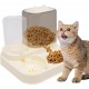 WSAMJIN Automatic Cat Food and Water Dispenser Set, 2-in-1 Gravity Cat Feeder, 1.5 L Water Dispenser and Automatic Feeder Large Cat Feeder for Small Dogs, Puppies, Cats (White) WSAMJIN Automatic Cat Food and Water Dispenser Set, 2-in-1 Gravity Cat Feeder, 1.5 L Water Dispenser and Automatic Feeder Large Cat Feeder for Small Dogs, Puppies, Cats (White)
