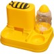 Water Dispenser & Feeder for Cats and Dogs, Gravity 2-in-1 Automatic Dry Food Dispenser for Cats and Dogs, Automatic Feeder & Water Drinker Set for Small Animals