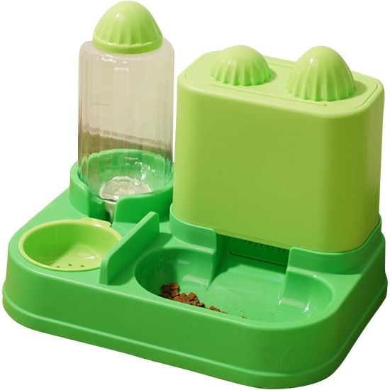 Water Dispenser & Feeder for Cats and Dogs, Gravity 2-in-1 Automatic Dry Food Dispenser for Cats and Dogs, Automatic Feeder & Water Drinker Set for Small Animals Water Dispenser & Feeder for Cats and Dogs, Gravity 2-in-1 Automatic Dry Food Dispenser for Cats and Dogs, Automatic Feeder & Water Drinker Set for Small Animals