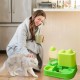 Water Dispenser & Feeder for Cats and Dogs, Gravity 2-in-1 Automatic Dry Food Dispenser for Cats and Dogs, Automatic Feeder & Water Drinker Set for Small Animals
