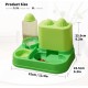 Water Dispenser & Feeder for Cats and Dogs, Gravity 2-in-1 Automatic Dry Food Dispenser for Cats and Dogs, Automatic Feeder & Water Drinker Set for Small Animals