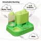 Water Dispenser & Feeder for Cats and Dogs, Gravity 2-in-1 Automatic Dry Food Dispenser for Cats and Dogs, Automatic Feeder & Water Drinker Set for Small Animals