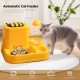 Water Dispenser & Feeder for Cats and Dogs, Gravity 2-in-1 Automatic Dry Food Dispenser for Cats and Dogs, Automatic Feeder & Water Drinker Set for Small Animals