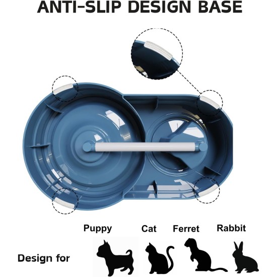 Water Dispenser for Cats and Dogs, 580 ml, Automatic Gravity Pet Drinking Fountain with Filter for Small Dogs, Cats, Rabbits, Small Animals (Grey) Water Dispenser for Cats and Dogs, 580 ml, Automatic Gravity Pet Drinking Fountain with Filter for Small Dogs, Cats, Rabbits, Small Animals (Grey)