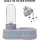Water Dispenser for Cats and Dogs, 580 ml, Automatic Gravity Pet Drinking Fountain with Filter for Small Dogs, Cats, Rabbits, Small Animals (Grey) Water Dispenser for Cats and Dogs, 580 ml, Automatic Gravity Pet Drinking Fountain with Filter for Small Dogs, Cats, Rabbits, Small Animals (Grey)