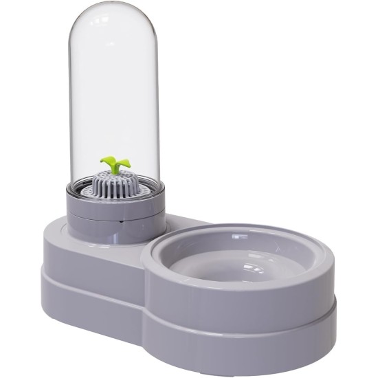 Water Dispenser for Cats and Dogs, 580 ml, Automatic Gravity Pet Drinking Fountain with Filter for Small Dogs, Cats, Rabbits, Small Animals (Grey) Water Dispenser for Cats and Dogs, 580 ml, Automatic Gravity Pet Drinking Fountain with Filter for Small Dogs, Cats, Rabbits, Small Animals (Grey)