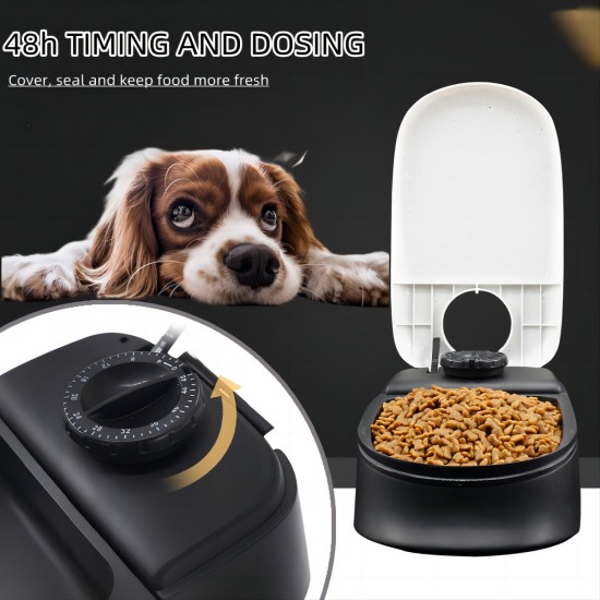 Wuudi Automatic Cat Feeder for 2 Meals Automatic Feeder Dogs with Timer, Pet Feeder Feeding Bowl Wet Food Suitable for Dry Food, Small to Medium Pets Wuudi Automatic Cat Feeder for 2 Meals Automatic Feeder Dogs with Timer, Pet Feeder Feeding Bowl Wet Food Suitable for Dry Food, Small to Medium Pets