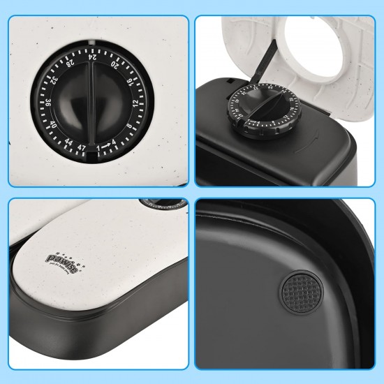 Wuudi Automatic Cat Feeder for 2 Meals Automatic Feeder Dogs with Timer, Pet Feeder Feeding Bowl Wet Food Suitable for Dry Food, Small to Medium Pets Wuudi Automatic Cat Feeder for 2 Meals Automatic Feeder Dogs with Timer, Pet Feeder Feeding Bowl Wet Food Suitable for Dry Food, Small to Medium Pets