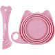 Xinjoduz Pack of 2 Cat Food Lids, Can Lid and Cat Spoon, Silicone Universal Can Lid, Pink, Cute Lids for Food Storage, Dog Cat Food, Pet Food Cans Xinjoduz Pack of 2 Cat Food Lids, Can Lid and Cat Spoon, Silicone Universal Can Lid, Pink, Cute Lids for Food Storage, Dog Cat Food, Pet Food Cans