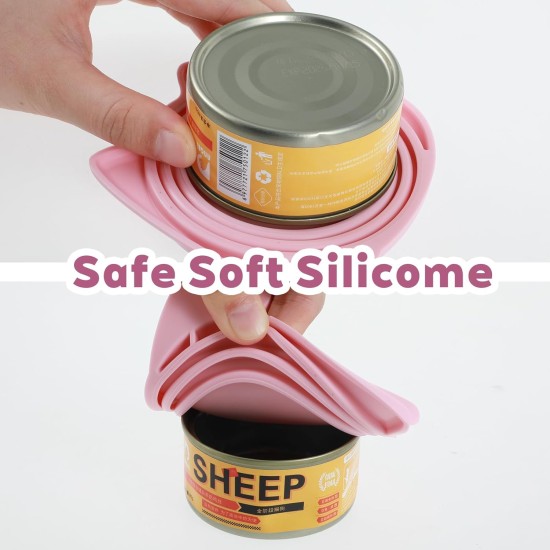 Xinjoduz Pack of 2 Cat Food Lids, Can Lid and Cat Spoon, Silicone Universal Can Lid, Pink, Cute Lids for Food Storage, Dog Cat Food, Pet Food Cans Xinjoduz Pack of 2 Cat Food Lids, Can Lid and Cat Spoon, Silicone Universal Can Lid, Pink, Cute Lids for Food Storage, Dog Cat Food, Pet Food Cans