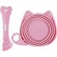Xinjoduz Pack of 2 Cat Food Lids, Can Lid and Cat Spoon, Silicone Universal Can Lid, Pink, Cute Lids for Food Storage, Dog Cat Food, Pet Food Cans Xinjoduz Pack of 2 Cat Food Lids, Can Lid and Cat Spoon, Silicone Universal Can Lid, Pink, Cute Lids for Food Storage, Dog Cat Food, Pet Food Cans