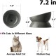 Y YHY Ceramic Cat Bowl Cat Bowl Porcelain with Tilt Design Gift for Cats White