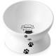 Y YHY Ceramic Cat Bowl Cat Bowl Porcelain with Tilt Design Gift for Cats White