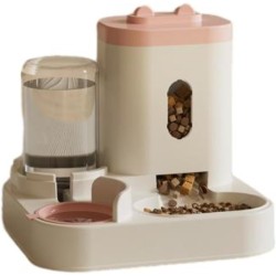 YIYILU Cat Food Dispenser 2 in 1 Automatic Feeder and Water Dispenser for Small Pets