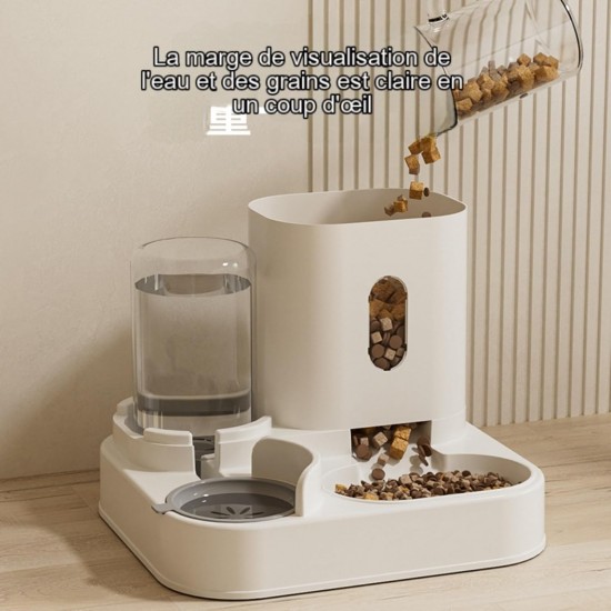 YIYILU Cat Food Dispenser 2 in 1 Automatic Feeder and Water Dispenser for Small Pets YIYILU Cat Food Dispenser 2 in 1 Automatic Feeder and Water Dispenser for Small Pets