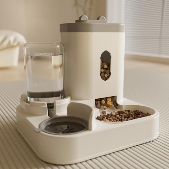 YIYILU Cat Food Dispenser 2 in 1 Automatic Feeder and Water Dispenser for Small Pets YIYILU Cat Food Dispenser 2 in 1 Automatic Feeder and Water Dispenser for Small Pets