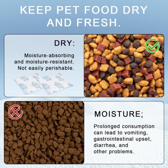 YYTECH Pack of 12 25 g Moisture Absorber, Drying Agent for Automatic Cat Feeders, Gel Bag Desiccant Pack Keeps Pet Food Dry and Fresh for Feeders for Cats and Dogs YYTECH Pack of 12 25 g Moisture Absorber, Drying Agent for Automatic Cat Feeders, Gel Bag Desiccant Pack Keeps Pet Food Dry and Fresh for Feeders for Cats and Dogs