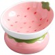 Yeexoxow Raised Cat Bowl, Ceramic Pink Raised Cat Food Bowl for Indoor Cats, Anti Vomiting and Protect Pet's Spine, Cute Tilted Cat Bowl for Flat Cats Yeexoxow Raised Cat Bowl, Ceramic Pink Raised Cat Food Bowl for Indoor Cats, Anti Vomiting and Protect Pet's Spine, Cute Tilted Cat Bowl for Flat Cats