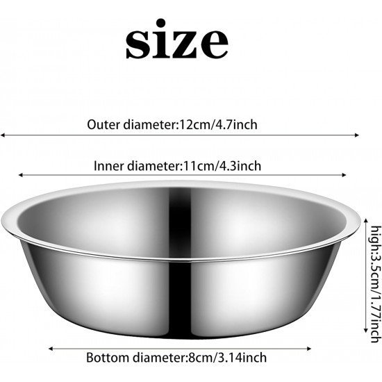 Zayin Stainless Steel Pet Bowls for Cats or Small Dogs Premium Stainless Steel Water and Food Bowls, Replacement Metal Bowls for Pet Feeding Station Set of 2 (14 cm/5.5 in) Zayin Stainless Steel Pet Bowls for Cats or Small Dogs Premium Stainless Steel Water and Food Bowls, Replacement Metal Bowls for Pet Feeding Station Set of 2 (14 cm/5.5 in)