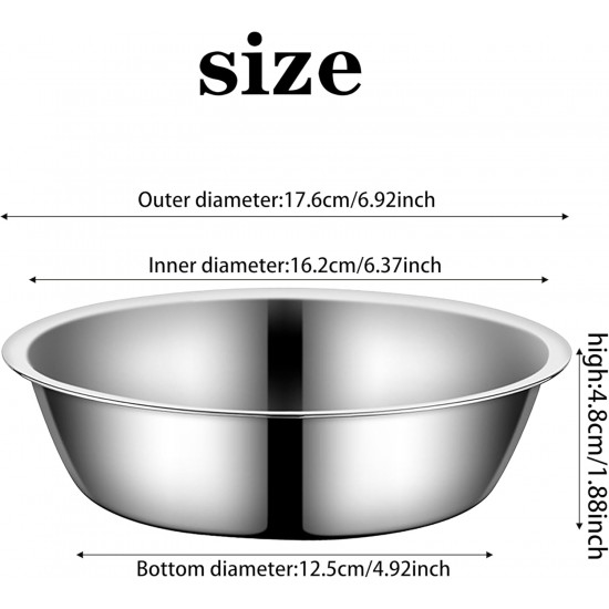 Zayin Stainless Steel Pet Bowls for Cats or Small Dogs Premium Stainless Steel Water and Food Bowls, Replacement Metal Bowls for Pet Feeding Station Set of 2 (14 cm/5.5 in) Zayin Stainless Steel Pet Bowls for Cats or Small Dogs Premium Stainless Steel Water and Food Bowls, Replacement Metal Bowls for Pet Feeding Station Set of 2 (14 cm/5.5 in)