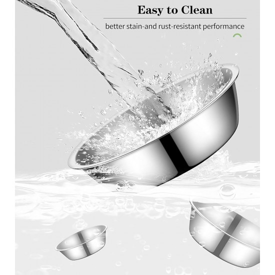 Zayin Stainless Steel Pet Bowls for Cats or Small Dogs Premium Stainless Steel Water and Food Bowls, Replacement Metal Bowls for Pet Feeding Station Set of 2 (14 cm/5.5 in) Zayin Stainless Steel Pet Bowls for Cats or Small Dogs Premium Stainless Steel Water and Food Bowls, Replacement Metal Bowls for Pet Feeding Station Set of 2 (14 cm/5.5 in)