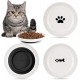 Zeawavsl Ceramic Cat Bowl, Set of 3, Non-Slip Rubber Base Feeding Bowl for Cats, Flat Bowl, Robust Cat Plate, Bowls for Food and Water, Ideal for Cat Lovers Zeawavsl Ceramic Cat Bowl, Set of 3, Non-Slip Rubber Base Feeding Bowl for Cats, Flat Bowl, Robust Cat Plate, Bowls for Food and Water, Ideal for Cat Lovers