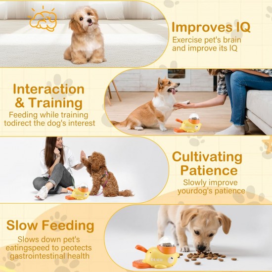 Zikenis Slow Feeder Dog in Duck Shape, Dog Interaction Treats Feeder, Interactive Dog Toy, Intelligence Toy for Dogs with Slow Feeder, for Pet Feeder, Unleash Fun Zikenis Slow Feeder Dog in Duck Shape, Dog Interaction Treats Feeder, Interactive Dog Toy, Intelligence Toy for Dogs with Slow Feeder, for Pet Feeder, Unleash Fun