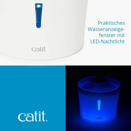 catit Senses 2.0 43742W, Flower Water Fountain, Single, White catit Senses 2.0 43742W, Flower Water Fountain, Single, White