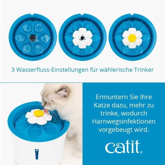 catit Senses 2.0 43742W, Flower Water Fountain, Single, White catit Senses 2.0 43742W, Flower Water Fountain, Single, White