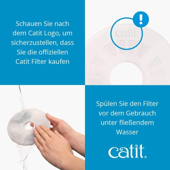 catit Senses 2.0 43742W, Flower Water Fountain, Single, White catit Senses 2.0 43742W, Flower Water Fountain, Single, White