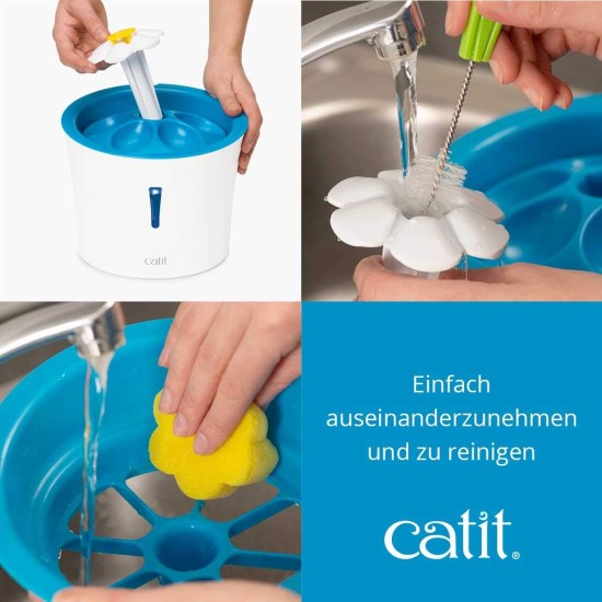 catit Senses 2.0 43742W, Flower Water Fountain, Single, White catit Senses 2.0 43742W, Flower Water Fountain, Single, White