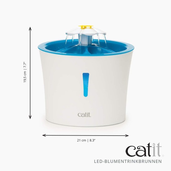 catit Senses 2.0 43742W, Flower Water Fountain, Single, White catit Senses 2.0 43742W, Flower Water Fountain, Single, White
