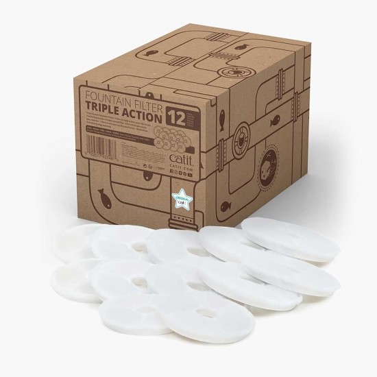 catit Triple Action Filter, Single, White catit Triple Action Filter, Single, White