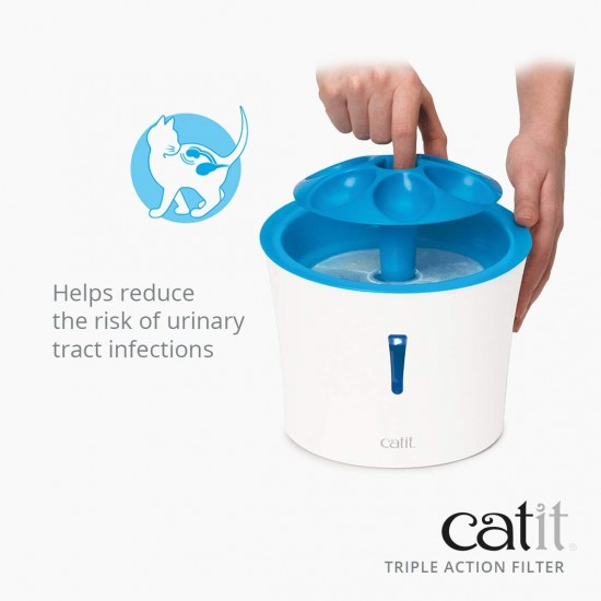catit Triple Action Filter, Single, White catit Triple Action Filter, Single, White