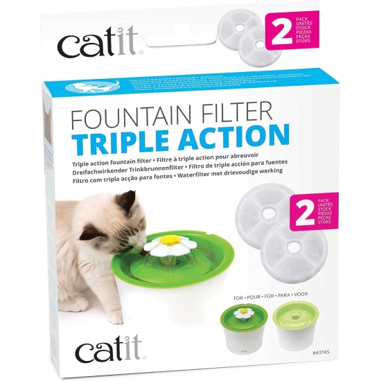catit Triple Action Filter, Single, White catit Triple Action Filter, Single, White
