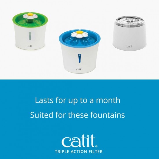 catit Triple Action Filter, Single, White catit Triple Action Filter, Single, White