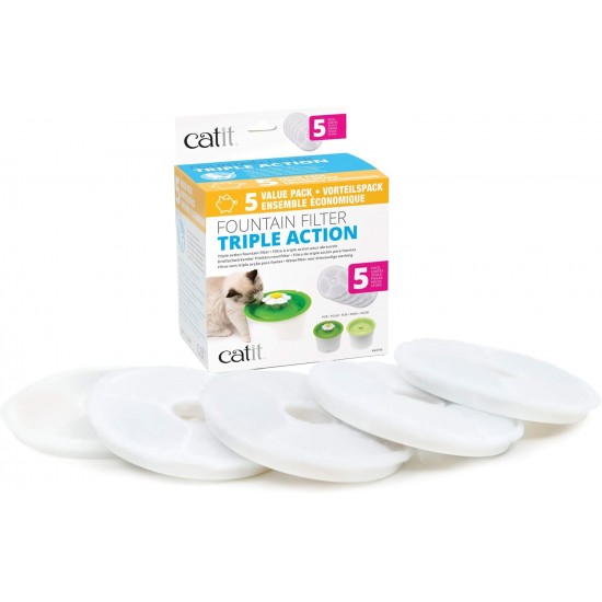 catit Triple Action Filter, Single, White catit Triple Action Filter, Single, White
