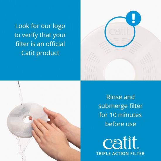 catit Triple Action Filter, Single, White catit Triple Action Filter, Single, White