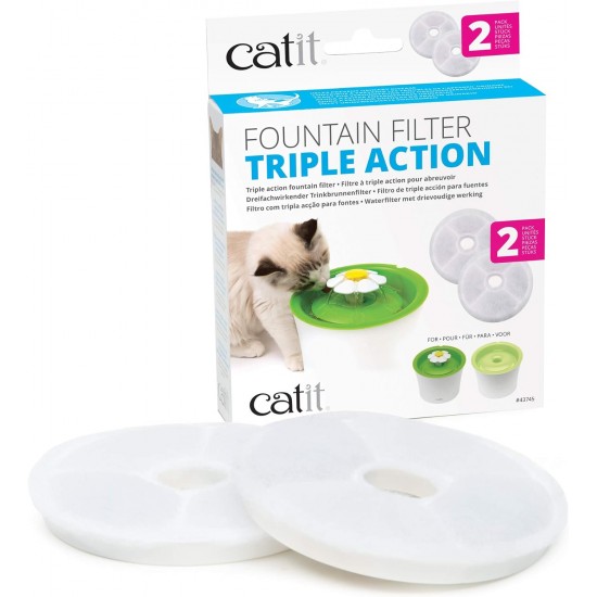 catit Triple Action Filter, Single, White catit Triple Action Filter, Single, White