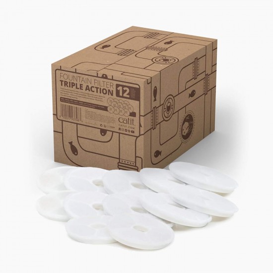 catit Triple Action Filter, Single, White catit Triple Action Filter, Single, White