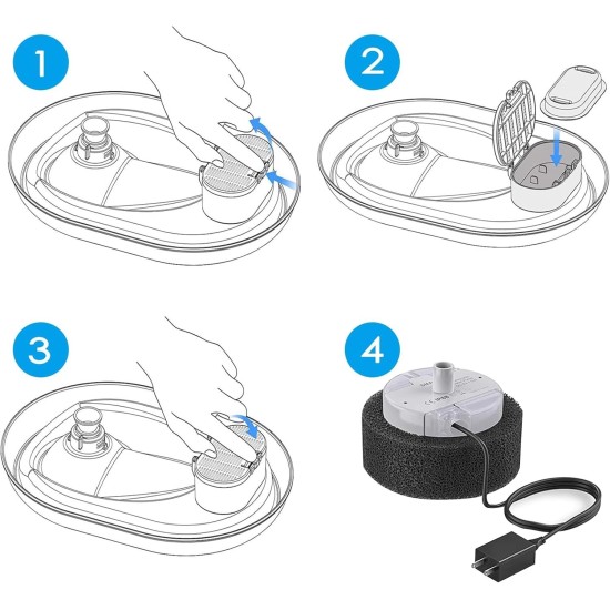 cyclingcolors 4 x Cat Drinking Fountain Filter + 4 x Foam Filter Sponge Foam Filter Black Cat Fountain Pet Fountain Water Fountain Foam Filter cyclingcolors 4 x Cat Drinking Fountain Filter + 4 x Foam Filter Sponge Foam Filter Black Cat Fountain Pet Fountain Water Fountain Foam Filter