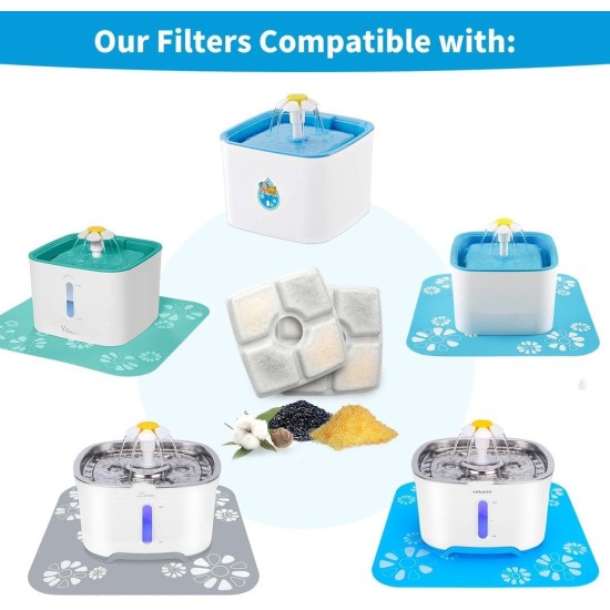 cyclingcolors 5 x Cat Drinking Fountain Filter Foam Filter Sponge Foam Filter Black Cat Fountain Pet Fountain Water Fountain Foam Filter 124 x 124 mm cyclingcolors 5 x Cat Drinking Fountain Filter Foam Filter Sponge Foam Filter Black Cat Fountain Pet Fountain Water Fountain Foam Filter 124 x 124 mm